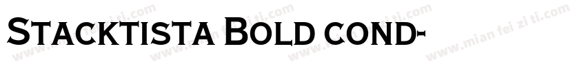 Stacktista Bold cond字体转换